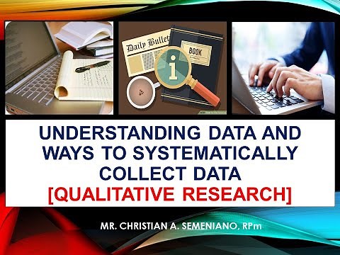UNDERSTANDING DATA AND WAYS TO SYSTEMATICALLY COLLECT DATA | RESEARCH 1