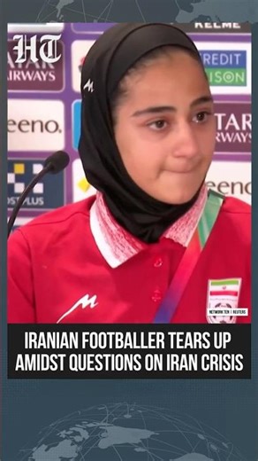 Iran Footballer Sara Didar Tears Up During Press Conference in Australia | #shorts