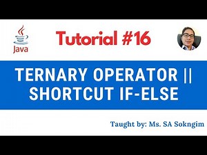 16. Ternary Operator in Java Programming