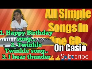 5 SIMPLE SONGS ON CASIO for beginners.