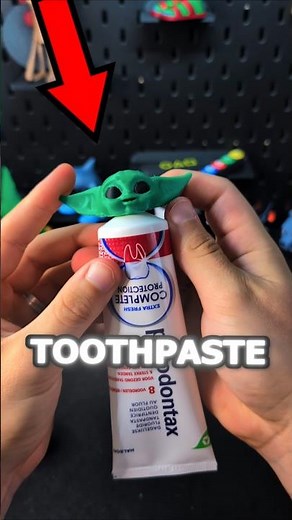 3D Printed Baby Yoda Toothpaste dispenser #3dprinting #howto