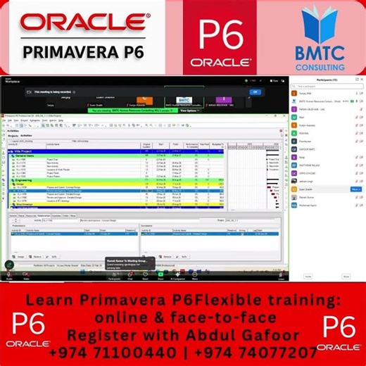 Primavera P6 Training 2026 🚀 | Live Batch Started in Doha