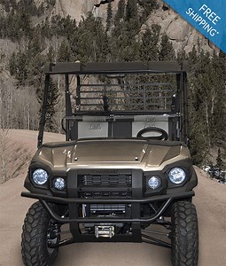 Kawasaki Mule Pro FX, FXT /DX, DXT, FXR Full Folding Polycarbonate Windshield