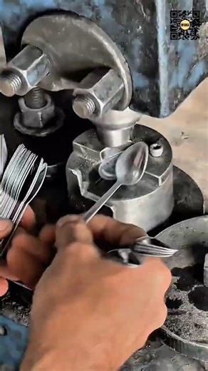 How Teaspoons Are Made: Precision Metal Press in Action