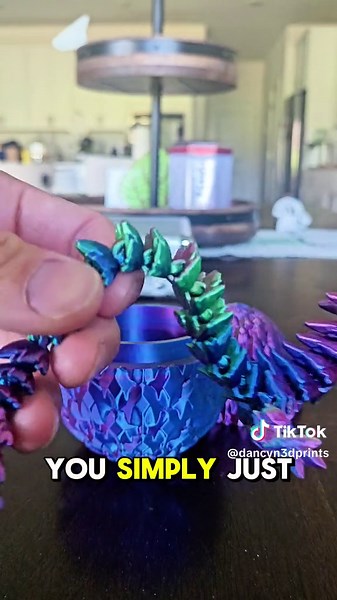 quick tutorial on how to put the dragons back into their eggs. #tiktokshop #eggs #gemstonedragon #3dprint #3dprinting #bambulabs