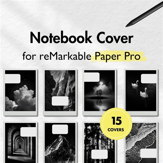 Notebook Cover for Remarkable Paper Pro, Monochrome Cover Bundle for Remarkable, Notebook for Remarkable, Templates for Remarkable, Notepad - Etsy Canada