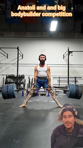 anatoli and big bodybuilder competition wait for end#viral #motivation