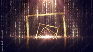 Award Stage Background loop.Gold Background.