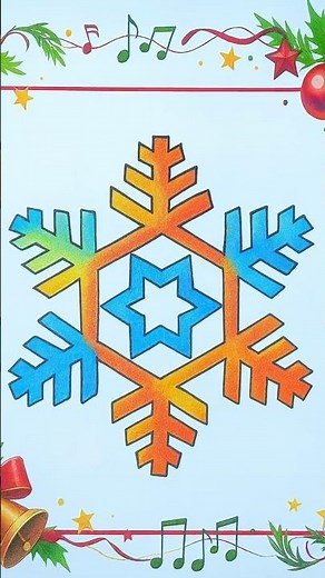Christmas Snowflake Drawing ✏️Simple & Beautiful Holiday Art