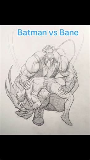 Batman vs Bane #frankchoartist #batman #bane #drawing #sketch | Bane Vs Batman