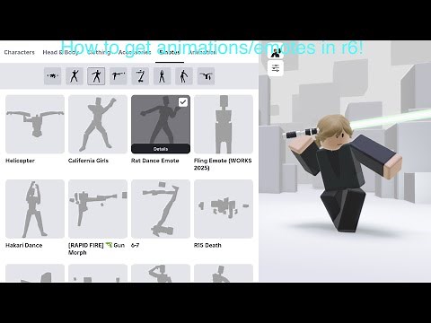 How to get animations/emotes in r6!