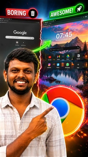 🥱 Boring Chrome Home Screen ki Bye Bye...👋🏻 #google #shorts #androidtips