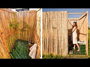 We built an OUTDOOR SHOWER on our Sustainable Rural Farm