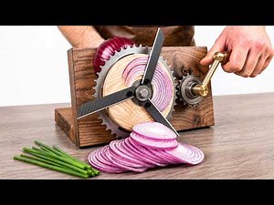 The Genius Invention of a 70-Year-Old Carpenter | Make an Ultra-Efficient Onion Slicer at Home