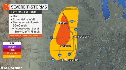 Threat of severe thunderstorms to return to nation's midsection into the weekend