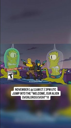 November 1 at 11AM ET / 3PM UTC 📅🛸 Our Alien Overlords speak! Are you ready?!
