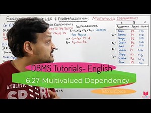6.27- (Eng) Multivalued Dependency In Normalization | 4 Normal Form | Functional Dependency | DBMS
