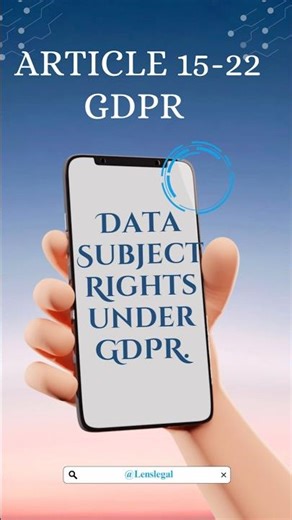 8 Data Subject Rights in 60 seconds #gdpr #cipp #privacyfirst #youtube #viral #shorts #education #yt