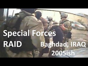 COMBAT FOOTAGE / Special Forces RAID On Baghdad Iraq "DEBASH" Auto Shop (Vehicle Borne IED Factory)