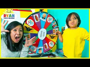 Ryan plays Kids movie Toys Spinning wheels game with Disney surprise toys - Videos For Kids