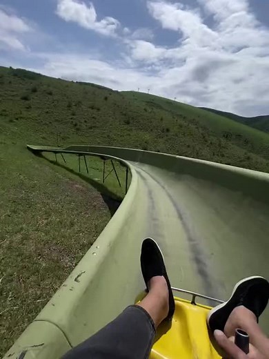 Exciting Yellow Water Slide Adventure
