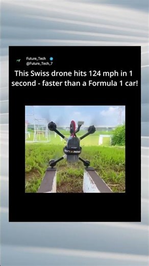 Faster Than F1! This Drone Hits 124 MPH in 1 Second! 🤯🚀#shorts #shortsfeed