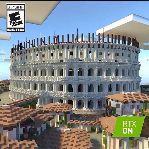 14K views · 76 reactions | Visit the historical Colosseum in its glory days during the Roman Empire, powered and enhanced by RTX! ️ Available now in Minecraft for Windows 10 with #RTXOn. https://www.nvidia.com/en-us/geforce/campaigns/minecraft-with-rtx/ | NVIDIA GeForce | Facebook