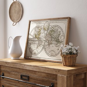 Map of the World - Vintage World Map - Vintage Map - World Map - Old Map - Rustic World Map - Printable World Map - Etsy