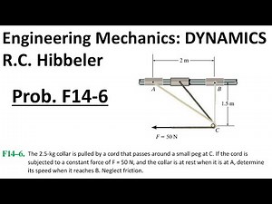 Hibbeler Engineering Mechanics DYNAMICS: Problem F14-6 Walkthrough