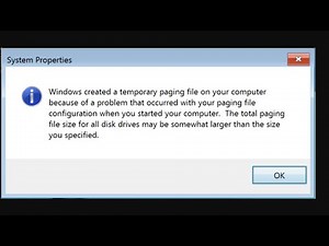 Fix How To Properly Set The Windows 10 Paging File Error