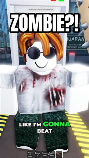 INFECTED in Roblox Quarantine Game 😱 Zombie Borderline Roblox #roblox #robloxshorts