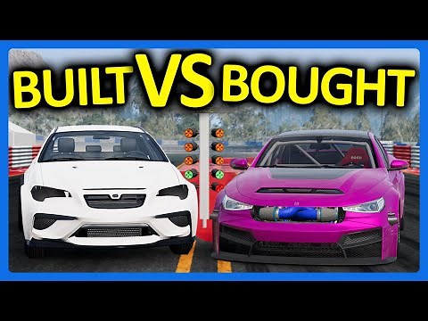 Built vs Bought 1/4 Mile Drag Racing Challenge in BeamNG!!