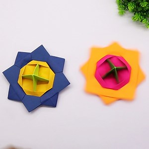 7.7K views · 219 reactions | In this exciting tutorial, we'll guide you through the process of creating a paper fidget spinning top using origami techniques. Discover the joy of making your own spinning top from paper, a delightful and anti-stress toy that will provide hours of entertainment. #diy #craft #origami | Colors Paper | Facebook
