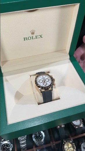 Rolex Daytona Yellow Gold Ceramic Bezel Rubber Strap Watch 116518 Review | SwissWatchExpo