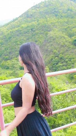 Scenic Balcony Dance: Captivating Nature Backdrop
