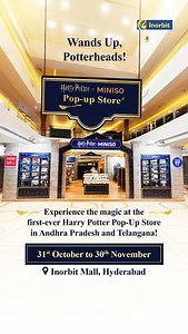 Step into the wizarding world! ✨ The Harry Potter x MINISO Pop-up Store has arrived at Inorbit Mall, Hyderabad. Wands, wonders, and all things Hogwarts await you — from 31st October to 30th November! . . . #inorbitmall #harrypotter #miniso | Inorbit Cyberabad