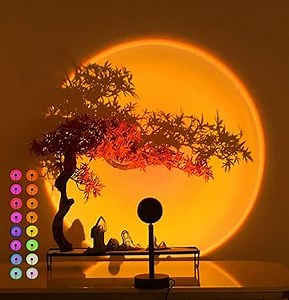 Sunset Lamp, 16 Colors Sunset Lamp Projection with Remote,Night Light for Party Living Room Bedroom Decor，Sun Lamp Gifts for Women (Sunset lamp)