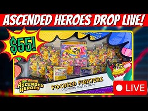 Ascended Heroes Sam's Club Drop Live! Focused Fighters!
