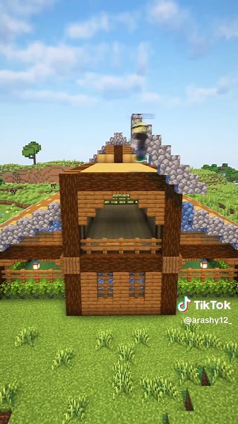 Horse Barn🐴 Minecraft Tutorial #Minecraft #fyp #fypp #minecraftideas #minecraftbuilding #minecrafttutorial #horse