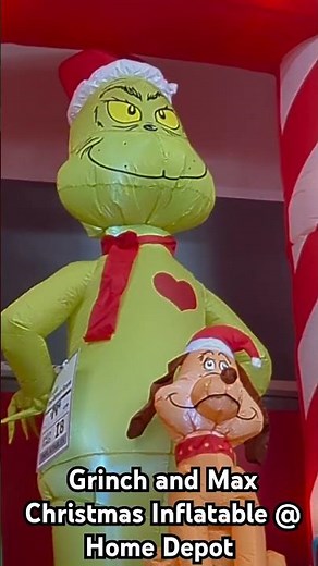 Grinch and Max Inflatable #christmasinflatables #grinch #grinchmas #inflatable #gemmy #christmas