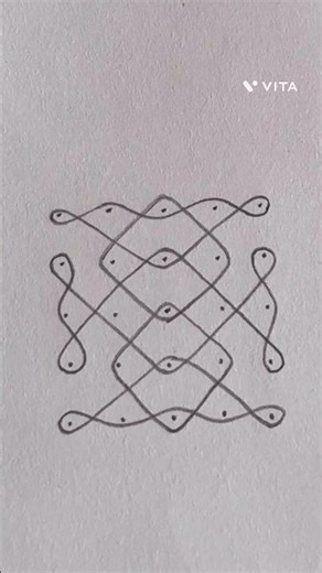 5 * 5 Straight dots | Simple Sikku Kolam-| Kambi Kolam