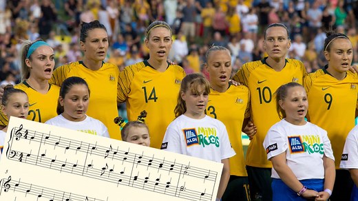 What are the lyrics to the Australian national anthem, ‘Advance Australia Fair’?