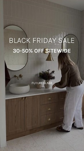 Our Black Friday Sale is Here! Transform your bathroom with 30% off our luxurious Mirrors, available in a range of shapes, sizes and finishes to suit any space. Whether you're renovating or refreshing, there’s never been a better time to transform your space. ✨ Why Choose Future Glass? 🦘 Designed in Australia 🏡 Trusted in 50,000 Australian homes 🌟 Thousands of 5-star reviews 🚀 Next Day Dispatch or Click & Collect 💸 Money Back Guarantee | Future Glass Australia