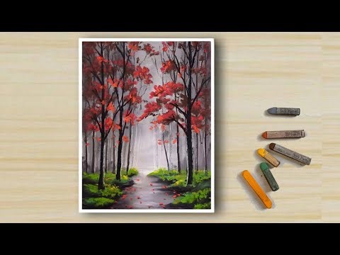 ✅️ Tricks To Draw AUTUMN FOREST Scenery