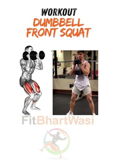 Dumbbell Front Squat FitBharatWasi App