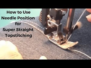How to Use Needle Position to Create Super Straight Topstitching When Sewing