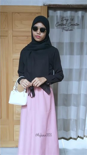 Day 16 Content Creator Fashion#day16 #contentcreator #ootdhijab #fashionmuslim #short #shorts #fyp