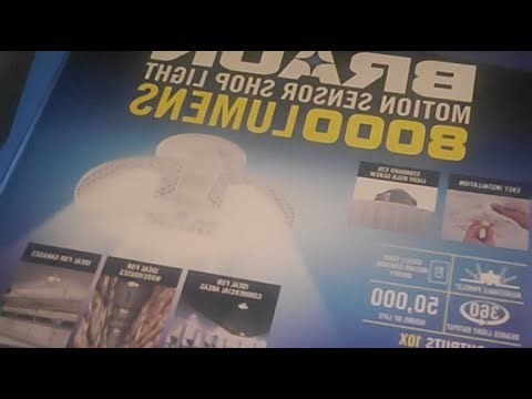 Harbor Freight Braun motion sensor shop light install