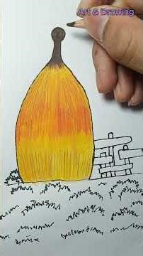 Draw a Haystack in 60 Seconds 🌾 #howtodraw