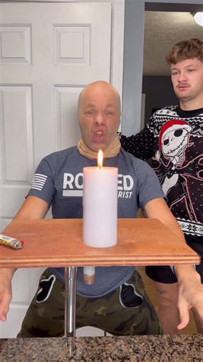 Jason Smith | 🧲Magic Pranks😂 on Instagram: "Blow out the candle legging face #challenge #candle #game #funny"